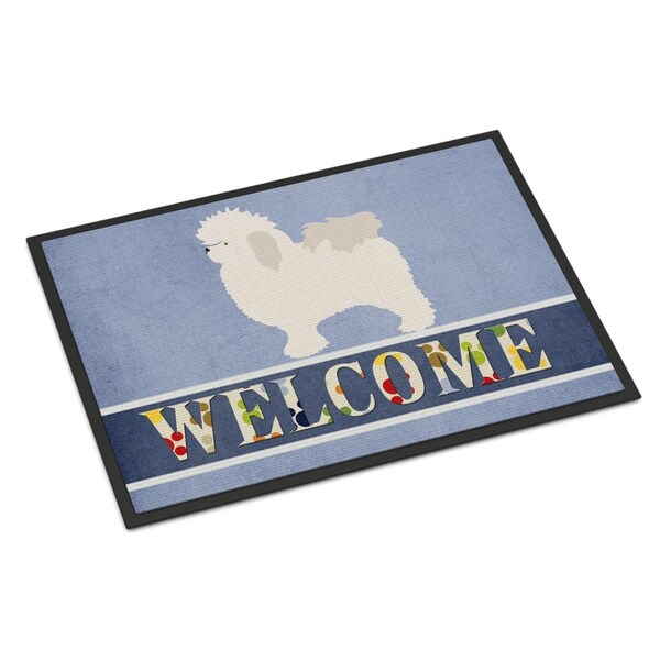 Carolines Treasures Bolognese Welcome Indoor or Outdoor Mat - 18 x 27 in. BB8309MAT - main